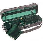 Bobelock 1017 Hill Style Oblong 4/4 Violin Case with Green Velvet Interior