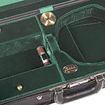 Bobelock 1017 Hill Style Oblong 4/4 Violin Case with Green Velvet Interior