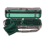Bobelock 1017 Hill Style Oblong 4/4 Violin Case with Green Velvet Interior