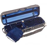 Bobelock 1017 Hill Style Oblong 4/4 Violin Case with Blue Velvet Interior