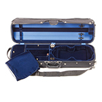 Bobelock 1017 Hill Style Oblong 4/4 Violin Case with Blue Velvet Interior