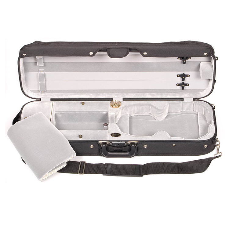 Bobelock 1017 Hill Style Oblong 4/4 Violin Case with Silver Velvet Interior