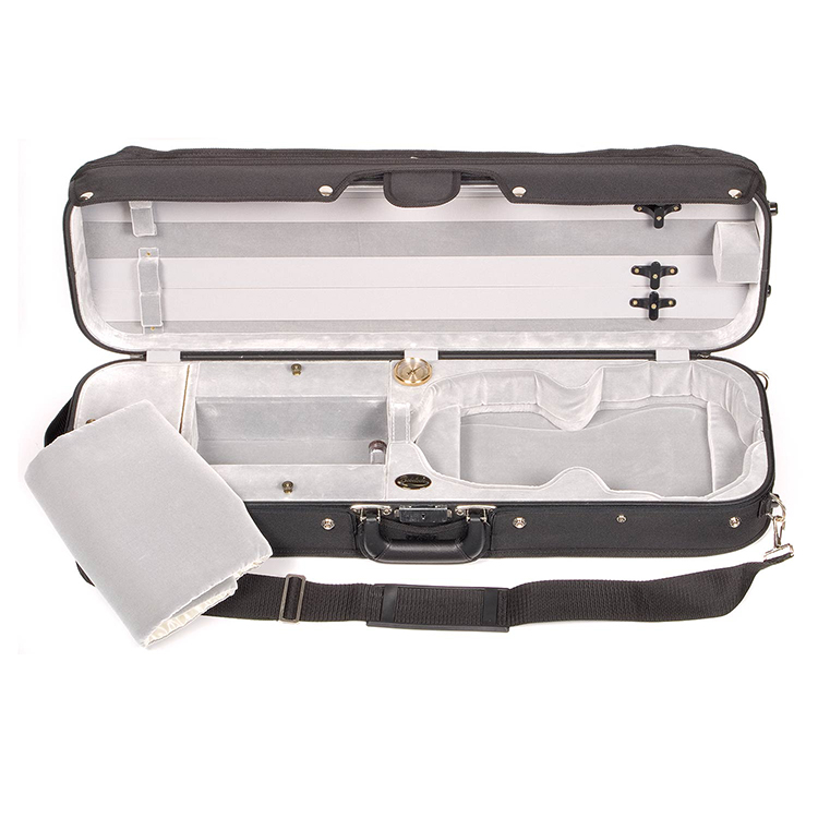 Bobelock 1017 Hill Style Oblong 4/4 Violin Case with Silver Velvet Interior
