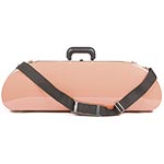 Bobelock 1047 Orange Fiberglass Half Moon 4/4 Violin Case, Blue Velvet Interior