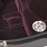 Bobelock 1047 Black Fiberglass Half Moon 4/4 Violin Case, Wine Velvet Interior
