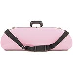 Bobelock 1047 Pink Fiberglass Half Moon 4/4 Violin Case, Silver Velvet Interior