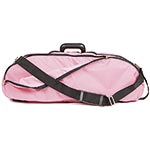 Bobelock 1047 Pink Fiberglass Half Moon 4/4 Violin Case, Silver Velvet Interior