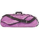 Bobelock 1047 Purple Fiberglass Half Moon 4/4 Violin Case, Silver Velvet Interior