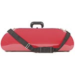 Bobelock 1047 Red Fiberglass Half Moon 4/4 Violin Case, Silver Velvet Interior