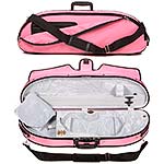 Bobelock 1047 Pink Puffy Half Moon 4/4 Violin Case with Gray Velour Interior