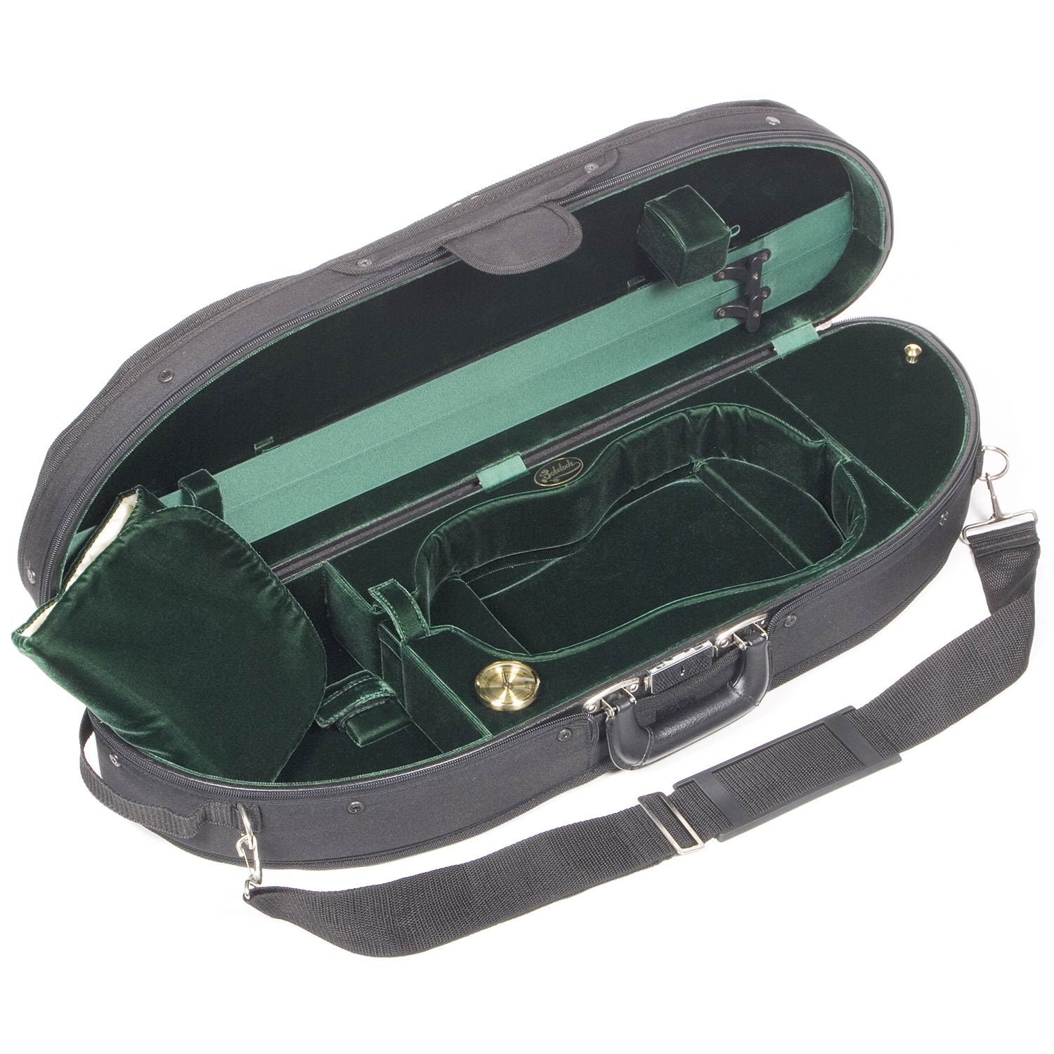 Bobelock 1047 Half Moon 4/4 Violin Case with Green Velvet Interior Johnson String Instrument