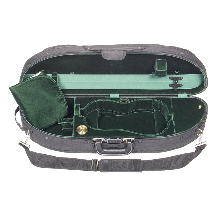 Bobelock 1047 Half Moon 4/4 Violin Case with Green Velvet Interior