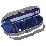 Bobelock 1047 Half Moon 4/4 Violin Case with Blue Velvet Interior