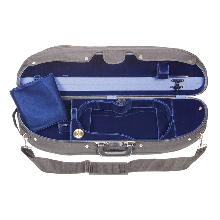 Bobelock 1047 Half Moon 4/4 Violin Case with Blue Velvet Interior