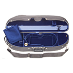 Bobelock 1047 Half Moon 4/4 Violin Case with Blue Velvet Interior