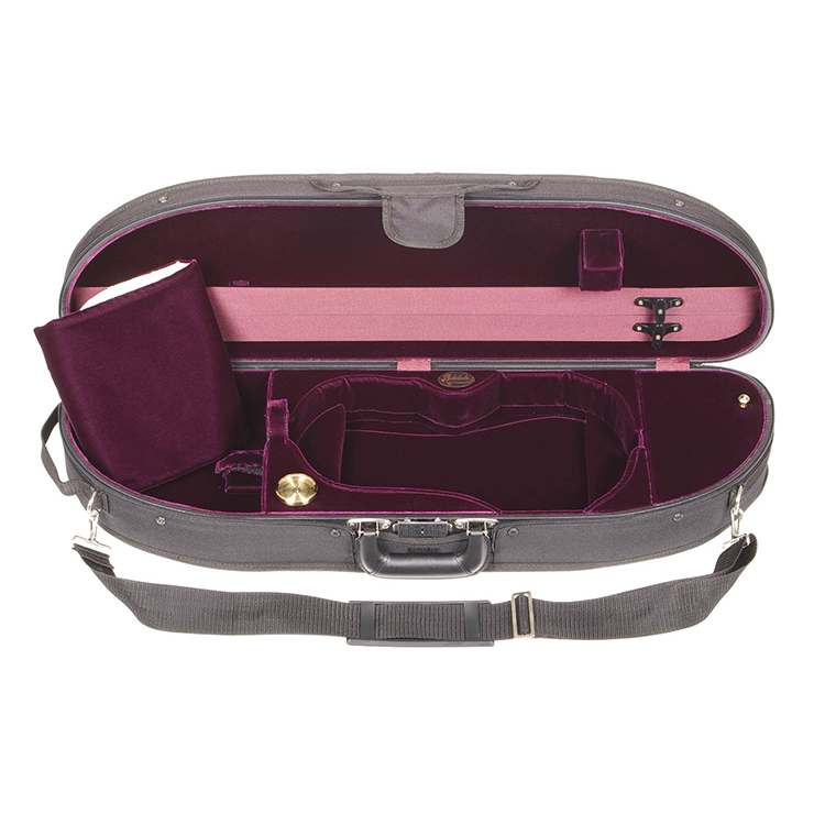 Bobelock 1047 Half Moon 4/4 Violin Case with Wine Velvet Interior