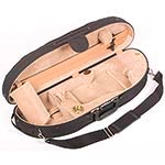 Bobelock 1047 Half Moon 4/4 Violin Case with Tan Velour Interior