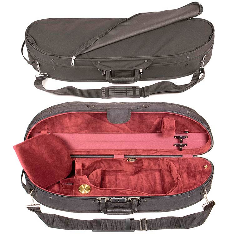 Bobelock 1047 Half Moon 4/4 Violin Case with Wine Velour Interior