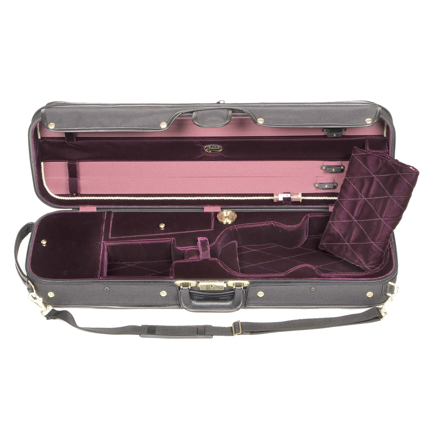Bobelock 1051 Corregidor 4 4 Violin Case with Wine Velvet Interior