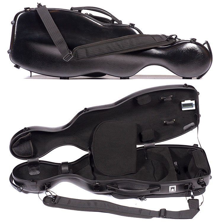 Carlisle Dynasty 4201V Shaped 4/4 Violin Case, Brushed Black