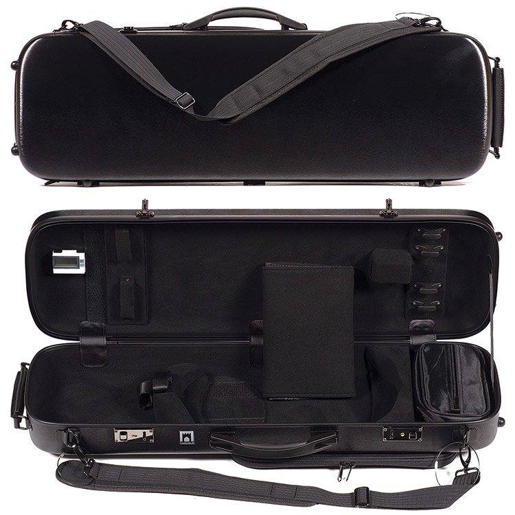 Carlisle Victory 4751V Oblong 4/4 Violin Case, Brushed Black