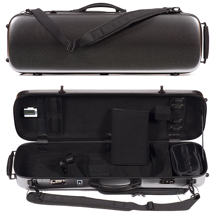 Carlisle Victory 4751V Oblong 4/4 Violin Case, Woven Silver