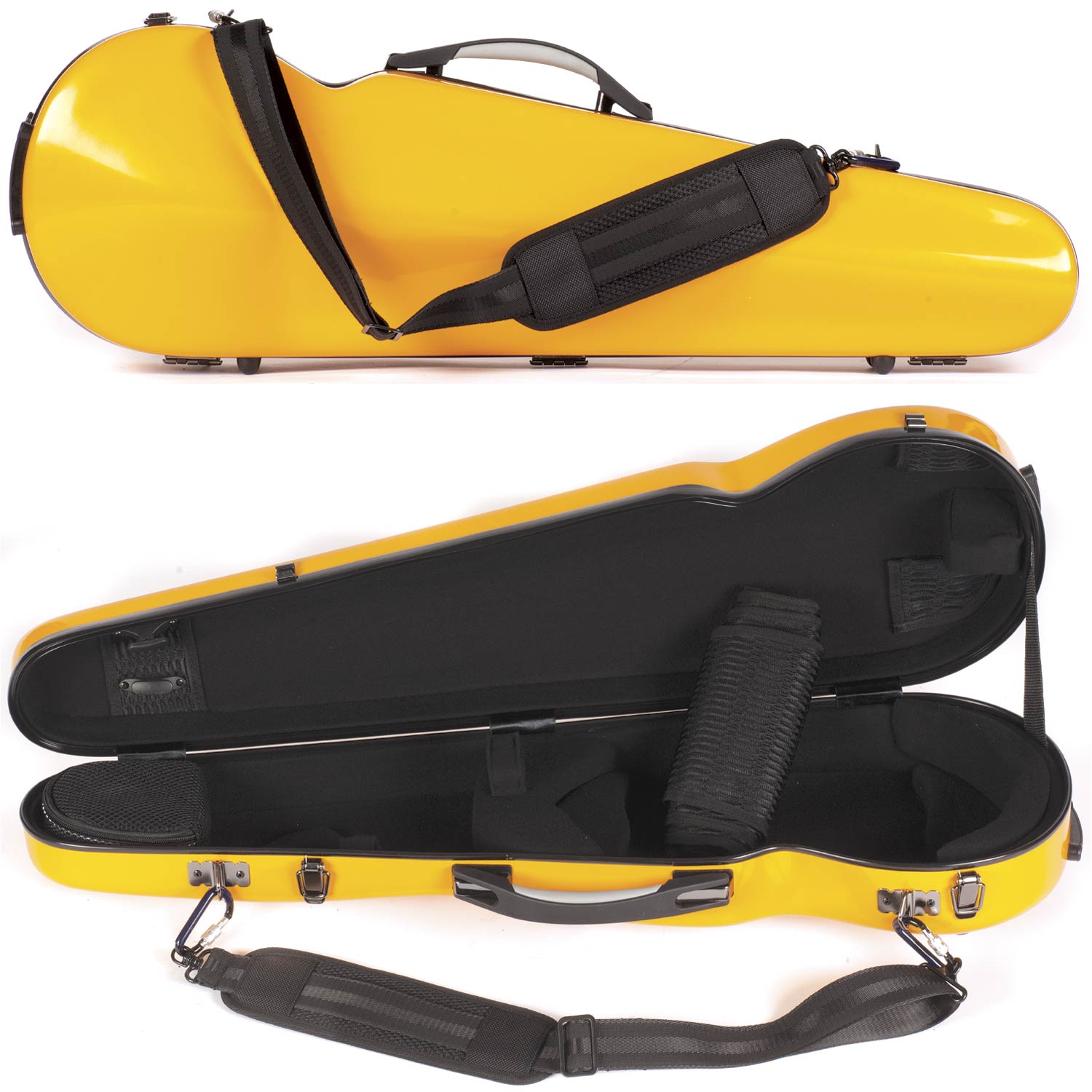 Core 430 Shaped Fiberglass Violin Case, Orange Johnson String Instrument