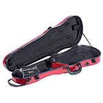 Galaxy Supernova Shaped 4/4 Violin Case, Red with Black Trim