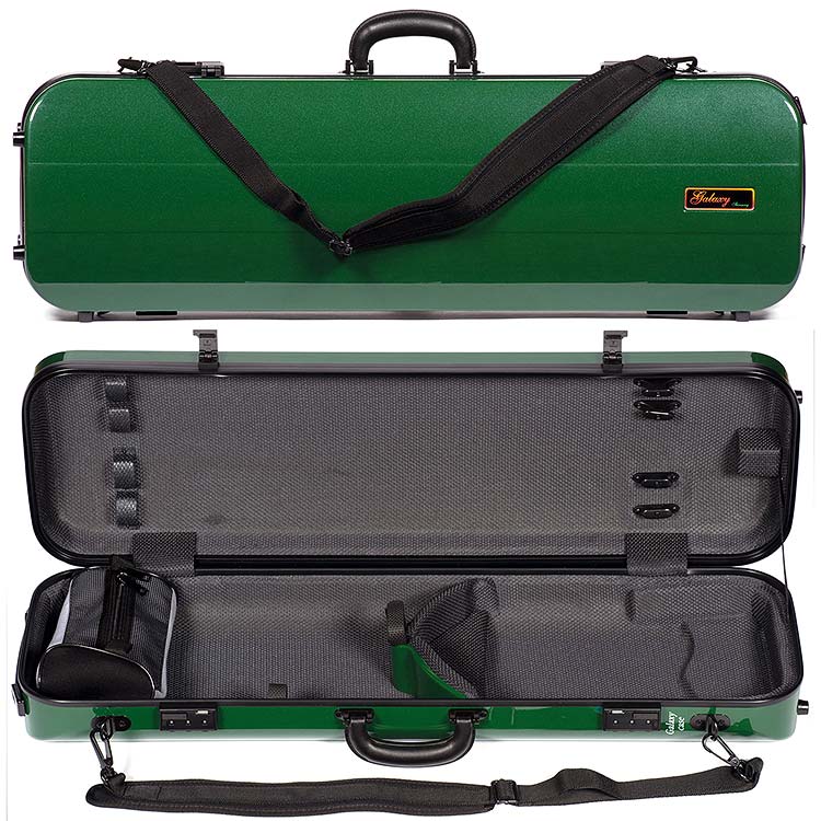 Galaxy Zenith 500SL Oblong Violin Case, Green/Gray