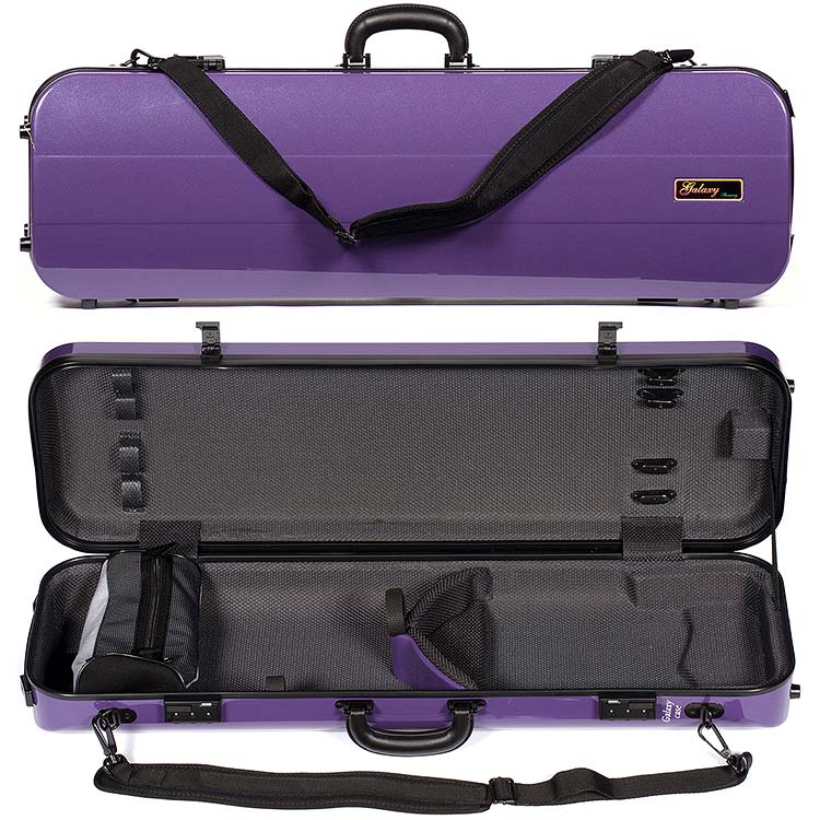 Galaxy Zenith 500SL Oblong Violin Case, Purple/Gray