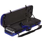 Galaxy Zenith 500SL Oblong Violin Case, Blue/Gray