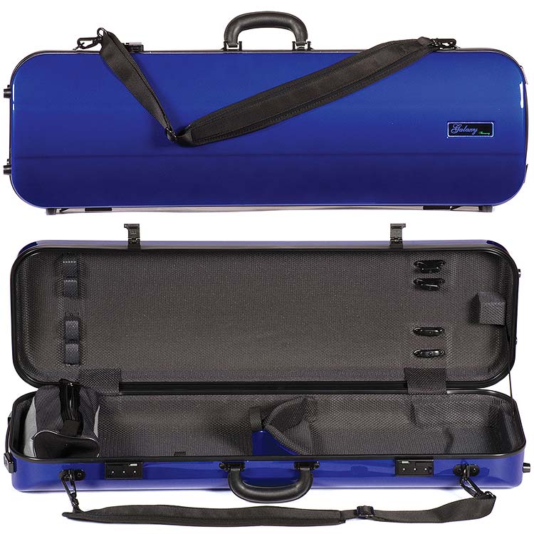 Galaxy Zenith 500SL Oblong Violin Case, Blue/Gray