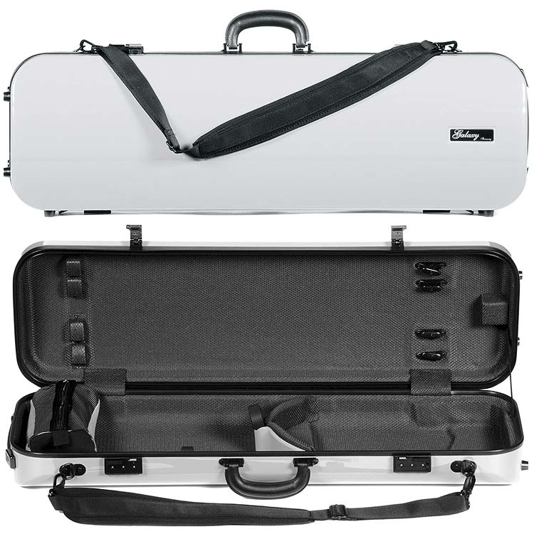 Galaxy Zenith 500SL Oblong Violin Case, White/Gray