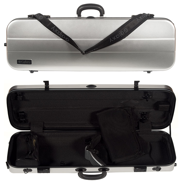Galaxy Supernova Oblong Violin Case, Gray/Gray