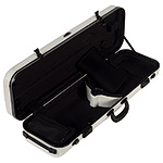 Galaxy Supernova Oblong Violin Case, White/Gray