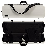 Galaxy Supernova Oblong Violin Case, White/Gray