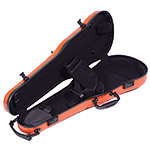 Gewa Air 1.7 Shaped Orange Violin Case with subway handle, Black Interior