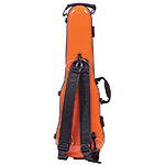Gewa Air 1.7 Shaped Orange Violin Case with subway handle, Black Interior