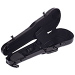 Gewa Air 1.7 Shaped Black Violin Case with subway handle, Black Interior