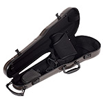 Gewa Air 1.7 Shaped Brown Violin Case with subway handle, Black Interior