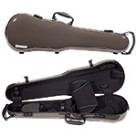Gewa Air 1.7 Shaped Brown Violin Case with subway handle, Black Interior