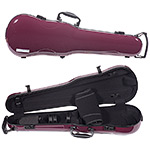 Gewa Air 1.7 Shaped Purple Violin Case with subway handle, Black Interior