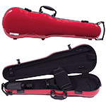 Gewa Air 1.7 Shaped Red Violin Case with subway handle, Black Interior