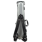 Gewa Air 1.7 Shaped Metallic Silver Violin Case with subway handle, Black Interior