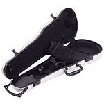 Gewa Air 1.7 Shaped White Violin Case with subway handle, Black Interior