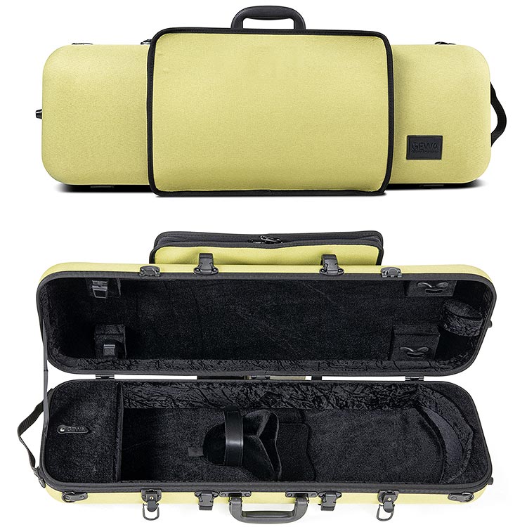 GEWA Bio-A Oblong 1/2-4/4 Violin Case, Lime