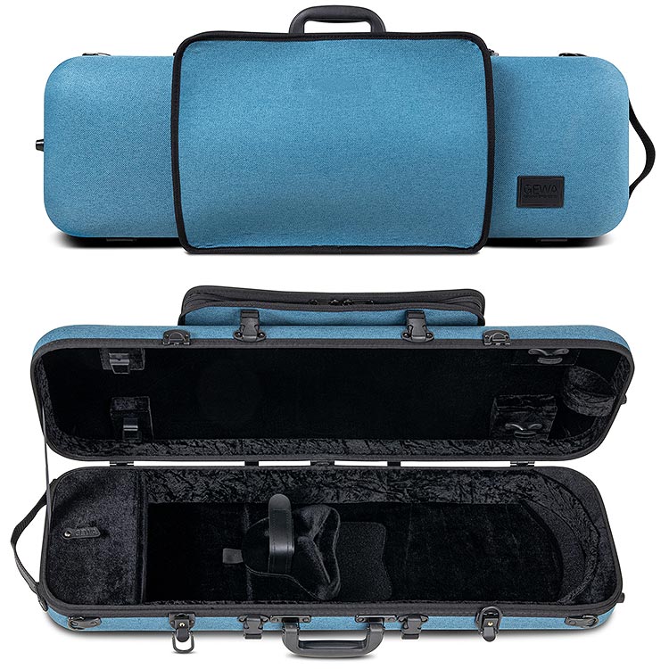 GEWA Bio-A Oblong 1/2-4/4 Violin Case, Blue