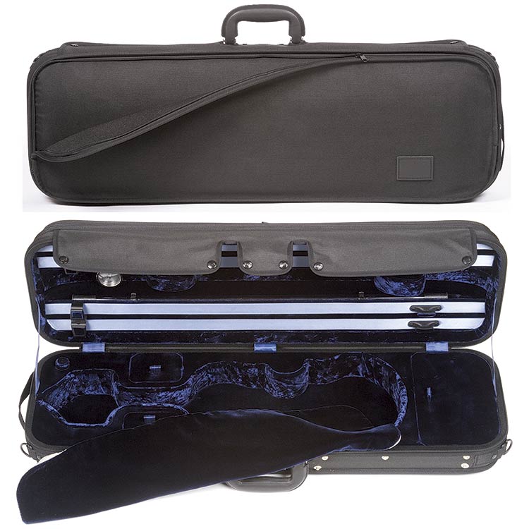 Gewa Maestro Oblong Violin Case, velvet (black/blue)