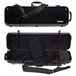 Gewa Air 2.1 Oblong Black Violin Case with subway handle, Black Interior