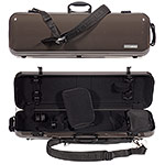 Gewa Air 2.1 Oblong Brown Violin Case with subway handle, Black Interior